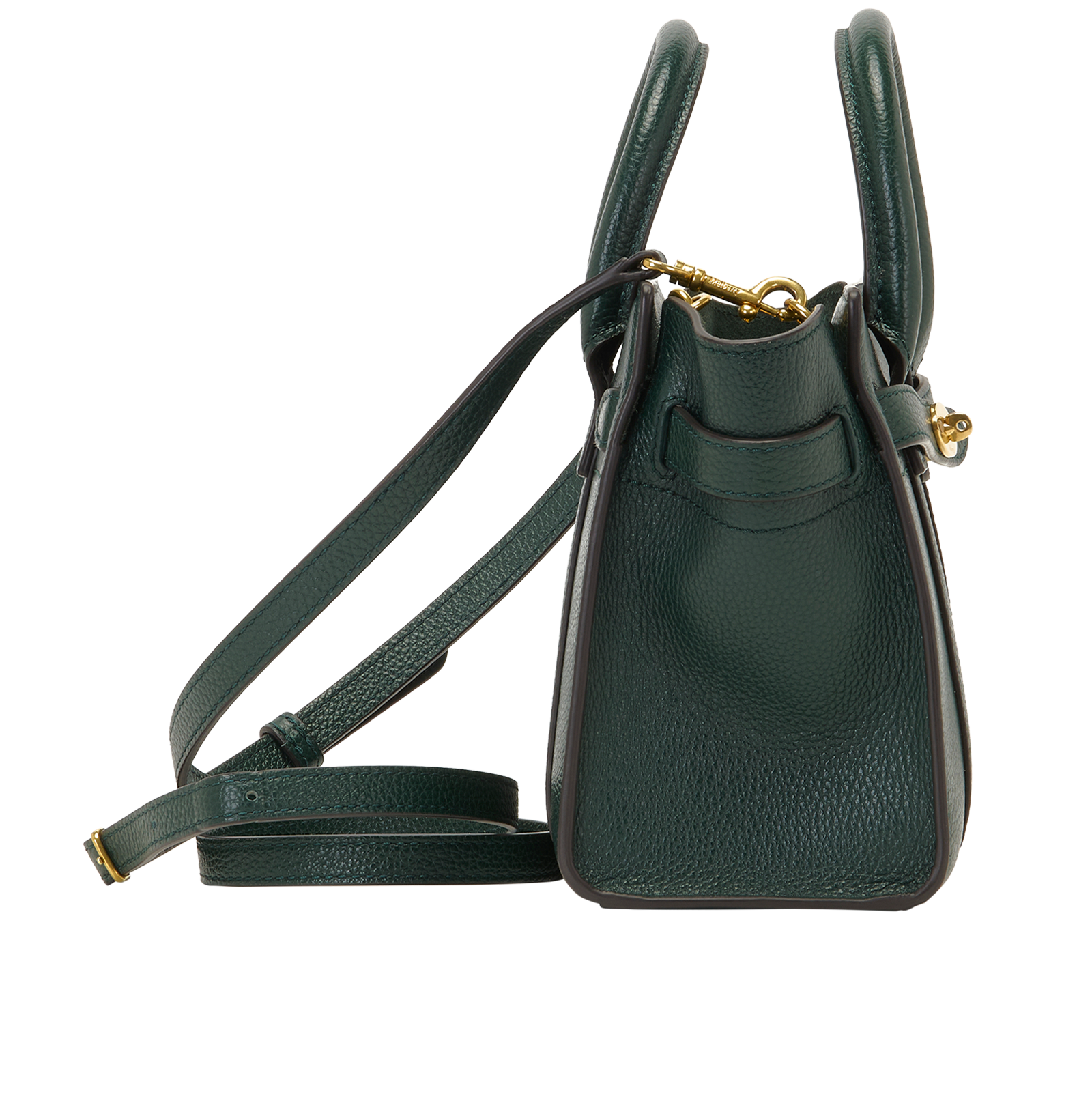 Micro Zip Bayswater, &pound;595, Handbags, Green, Leather, Side view